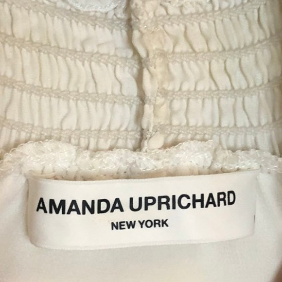 Amanda Uprichard Kimmie Mini Dress Ivory Keyhole Neckline size Large - Picture 3 of 7